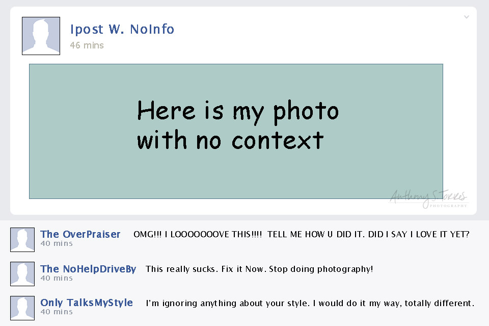 The art of the critique in photography forums